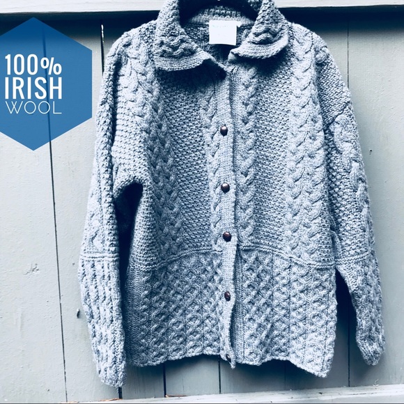 Sweaters - IRISH ARAN CARDIGAN